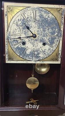 Vtg Replica 60s SETH THOMAS PILLAR AND SCROLL SHELF CLOCK