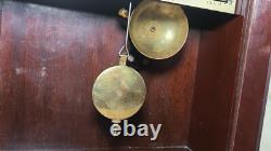 Vtg Replica 60s SETH THOMAS PILLAR AND SCROLL SHELF CLOCK