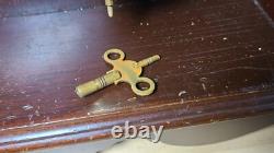 Vtg Replica 60s SETH THOMAS PILLAR AND SCROLL SHELF CLOCK
