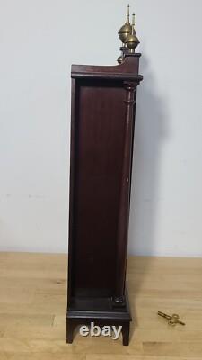 Vtg Replica 60s SETH THOMAS PILLAR AND SCROLL SHELF CLOCK