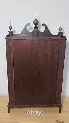 Vtg Replica 60s SETH THOMAS PILLAR AND SCROLL SHELF CLOCK