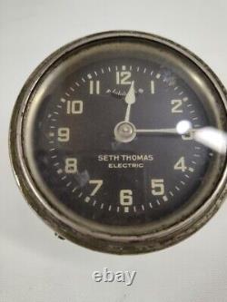 Vtg Seth Thomas 1929-1930s Ford Lincoln Electric Dash Clock R-9333 Untested