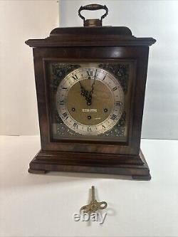 Vtg Seth Thomas 8 Day Legacy 2W 3 jewel Chime Mantle Clock withkey & Pendulum