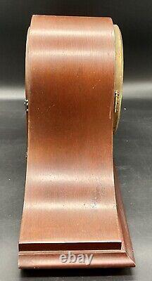 Vtg Seth Thomas 8 Day Spring Wound Hour/ Half Hour Chime Mantle Clock No Key