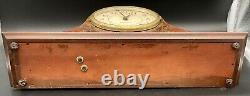 Vtg Seth Thomas 8 Day Spring Wound Hour/ Half Hour Chime Mantle Clock No Key