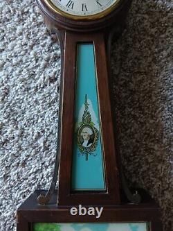 Vtg Seth Thomas Banjo George Washington Wall Clock Mt Vernon-DELAWARE MODEL-RUNS