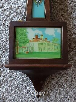 Vtg Seth Thomas Banjo George Washington Wall Clock Mt Vernon-DELAWARE MODEL-RUNS