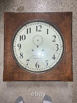 Vtg Seth Thomas Hudson 30 Day Clock Case 24x24x5.5 Parts/Repair/Restore NR