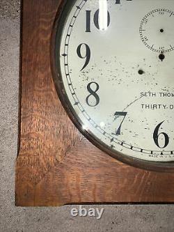 Vtg Seth Thomas Hudson 30 Day Clock Case 24x24x5.5 Parts/Repair/Restore NR