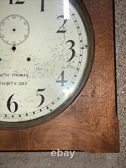 Vtg Seth Thomas Hudson 30 Day Clock Case 24x24x5.5 Parts/Repair/Restore NR