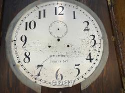 Vtg Seth Thomas Hudson 30 Day Clock Case 24x24x5.5 Parts/Repair/Restore NR