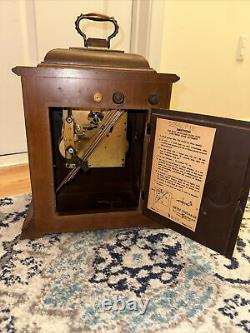 Vtg Seth Thomas Legacy IV Westminster Chime with Key Wound Mantle Clock, WORKS