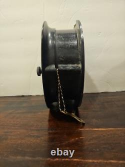 Vtg Seth Thomas WWII U. S Navy 24 Hour Military Clock. Functional, With Key