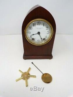 Vtg beehive Cathedral arch gothic mantle clock Seth Thomas with key works! 387