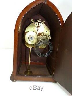 Vtg beehive Cathedral arch gothic mantle clock Seth Thomas with key works! 387