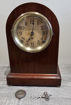 WORKING! ANTIQUE SETH THOMAS 8 DAY BEEHIVE MANTLE SHELF CLOCK Movement # 89