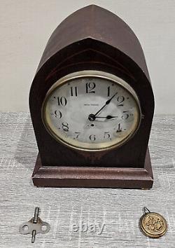 WORKING! ANTIQUE SETH THOMAS 8 DAY BEEHIVE MANTLE SHELF CLOCK Movement # 89