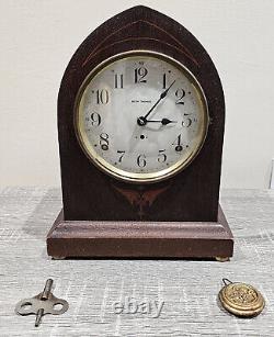 WORKING! ANTIQUE SETH THOMAS 8 DAY BEEHIVE MANTLE SHELF CLOCK Movement # 89