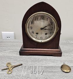 WORKING! Antique Seth Thomas 8 Day Beehive Mechanical Mantel Clock 120 Movement