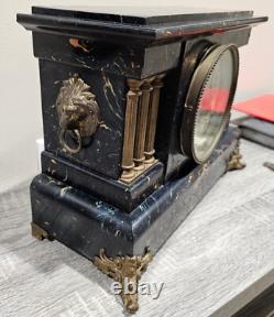 WORKING! Antique Seth Thomas Adamantine Mantle Clock Mechanical