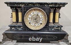 WORKS GREAT! Antique 1904 Seth Thomas Adamantine Mantle Clock Mechanical