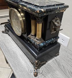WORKS GREAT! Antique 1904 Seth Thomas Adamantine Mantle Clock Mechanical