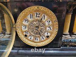 WORKS GREAT! Antique 1904 Seth Thomas Adamantine Mantle Clock Mechanical
