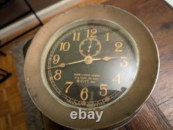 WW II Seth Thomas Mark I U. S Navy 1940 Deck Clock