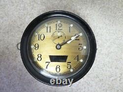 WW2 US Navy 1942 Seth Thomas Mark I-Deck Clock Bakelite Case Brass Face