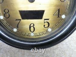 WW2 US Navy 1942 Seth Thomas Mark I-Deck Clock Bakelite Case Brass Face