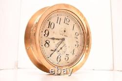 WWI US NAVY 8.5 Dial SETH THOMAS SHIPS PILOT HOUSE CLOCK CHELSEA KEY