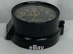 WWII 1943 Seth Thomas US Navy Mark I Deck Clock