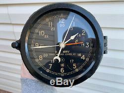 WWII Chelsea US Army 6 dial ships clock
