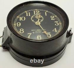 Working 1941 WWII U. S. NAVY Seth Tomas Bakelite Porthole Naval Ship Mark 1 Clock