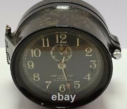 Working 1941 WWII U. S. NAVY Seth Tomas Bakelite Porthole Naval Ship Mark 1 Clock