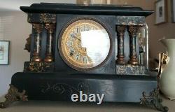 Working Antique Seth Thomas Adamantine Mantle Clock, circa early 1900s