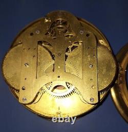 Working Antique Seth Thomas Ship's Clock Brass Movement & Case Dual- Spring +Key