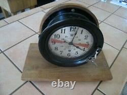 Working WWII Seth Thomas Clock U. S. MARITIME COMMISSI0N Bakelite Ship Clock