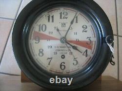 Working WWII Seth Thomas Clock U. S. MARITIME COMMISSI0N Bakelite Ship Clock