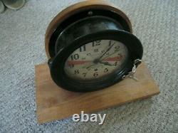 Working WWII Seth Thomas Clock U. S. MARITIME COMMISSI0N Bakelite Ship Clock