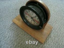 Working WWII Seth Thomas Clock U. S. MARITIME COMMISSI0N Bakelite Ship Clock