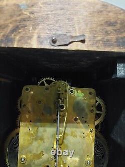 @antique Seth Thomas Adamantine Mantle Clock With Key No Weight In Back USA Made