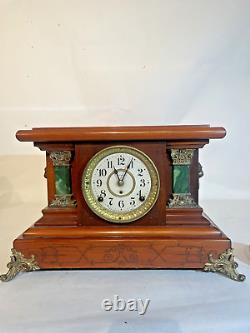 (c172) Seth Thomas Adamantine Mantel Clock Great Condition