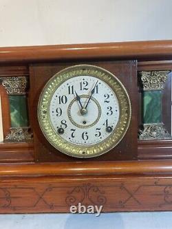 (c172) Seth Thomas Adamantine Mantel Clock Great Condition